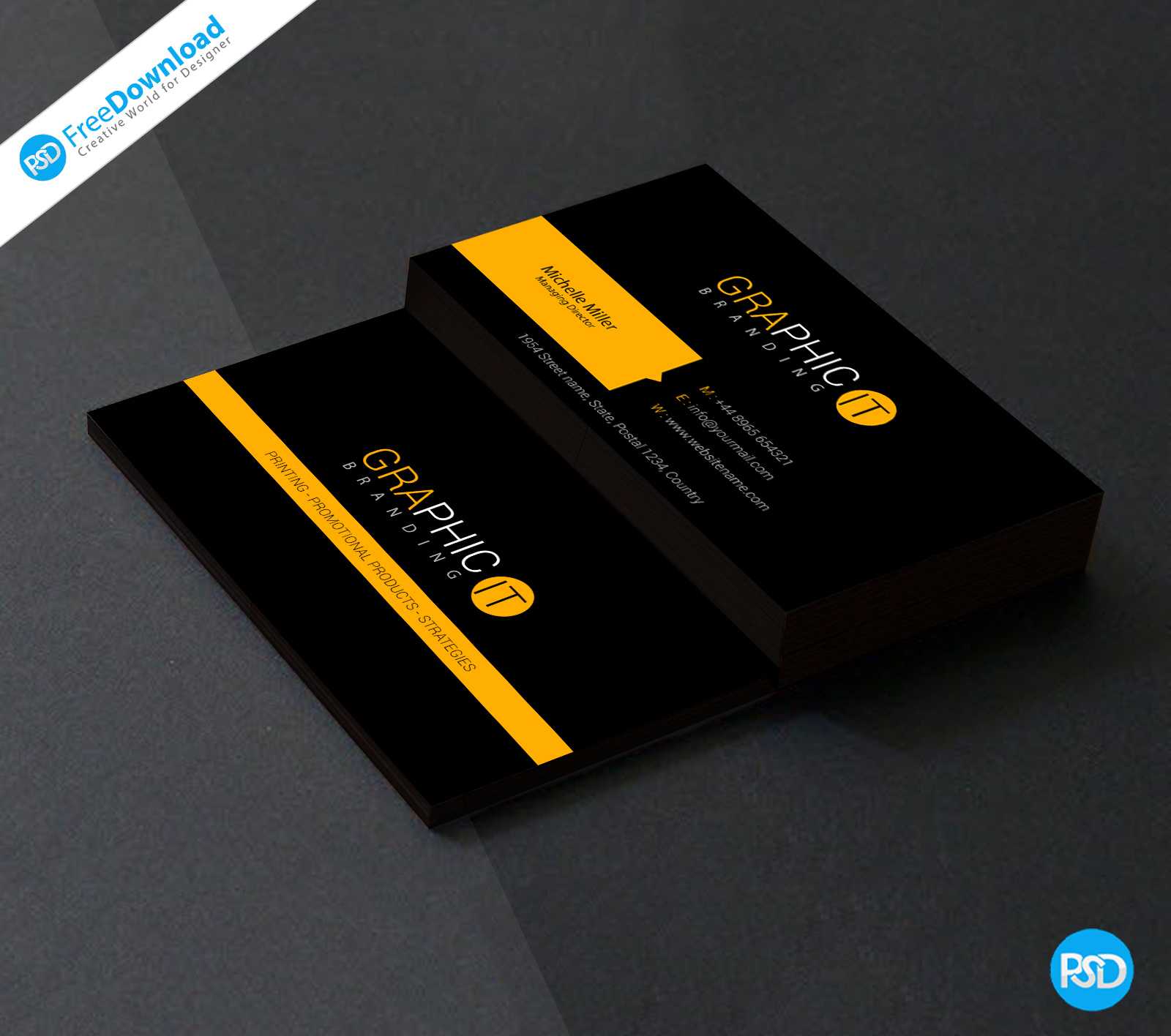 150+ Free Business Card Psd Templates For Name Card Template Psd Free Download