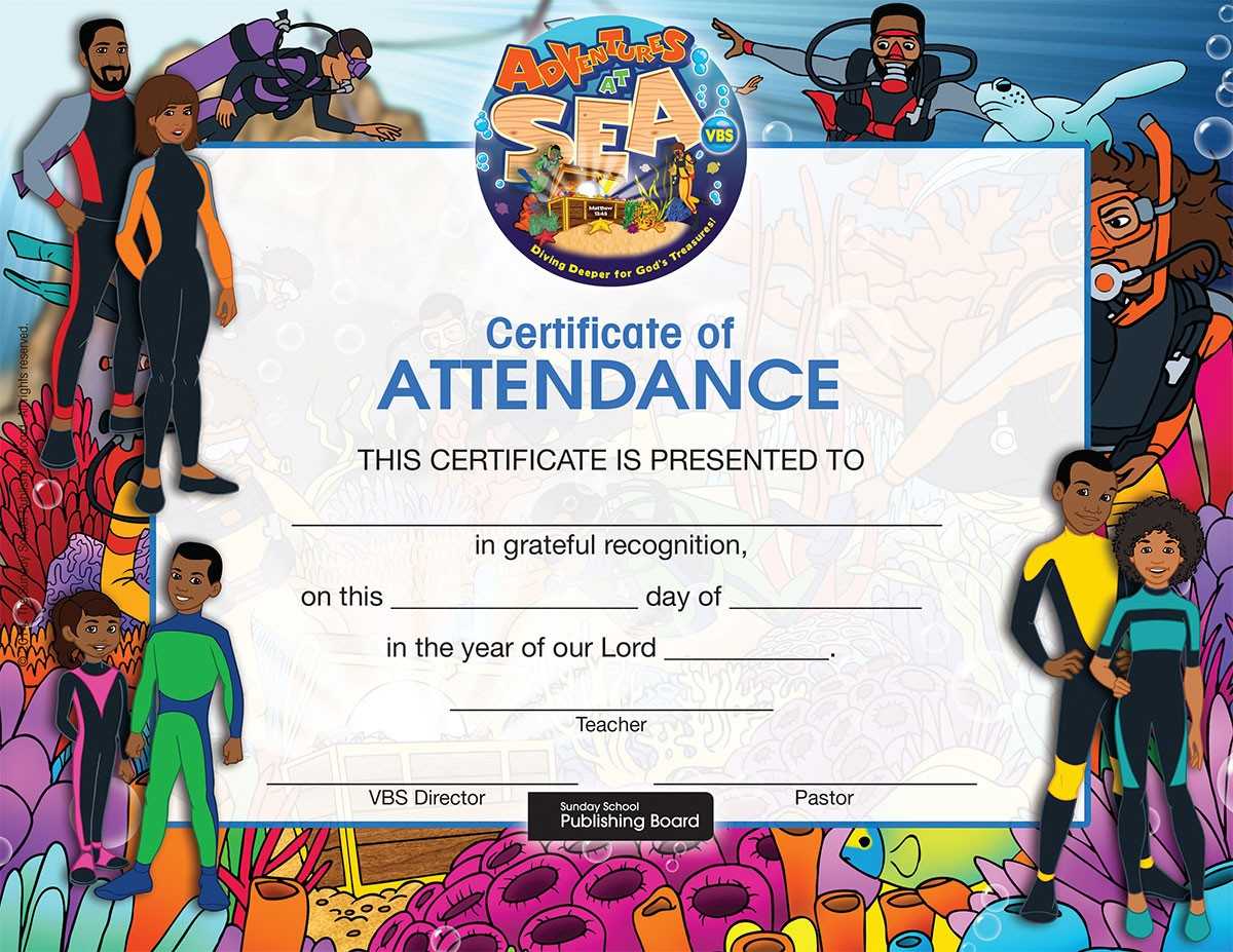 17 Images Of Attendance Certificate Template For Vbs Intended For Vbs Certificate Template