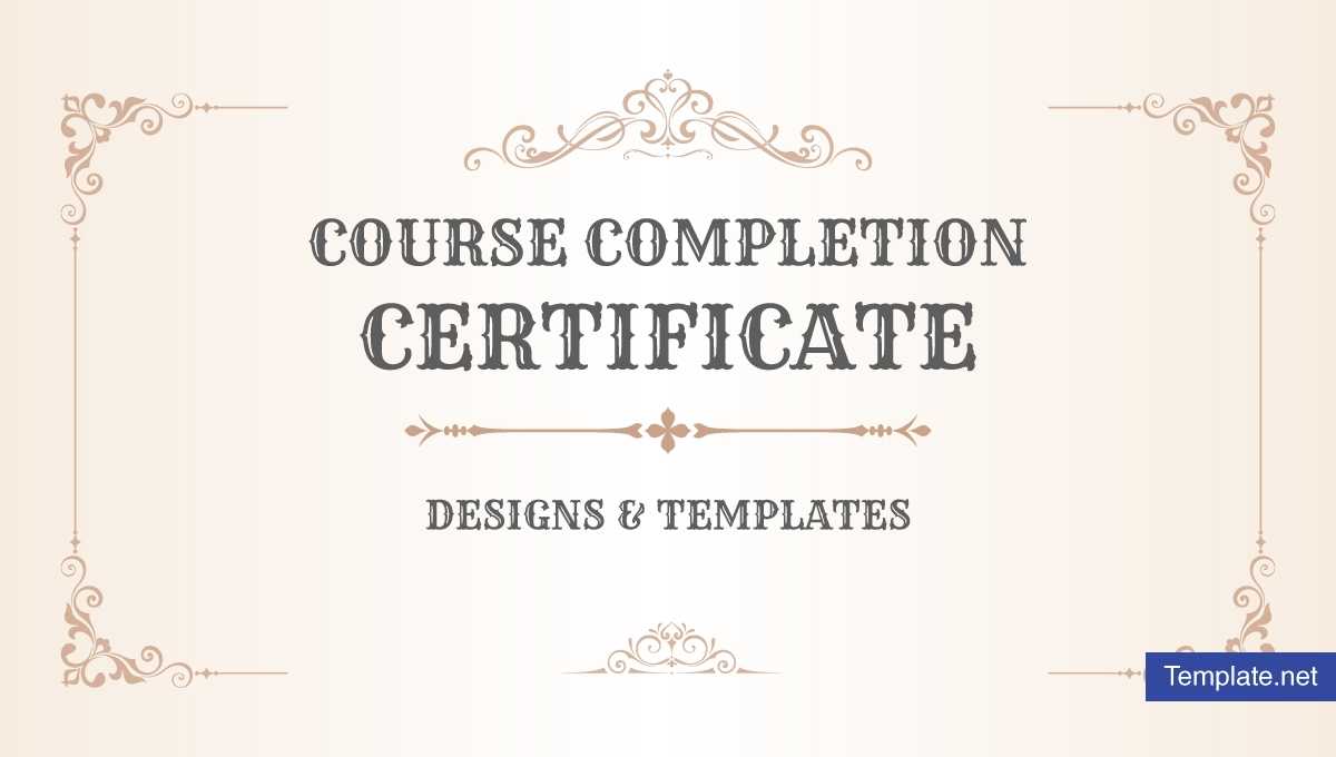 19+ Course Completion Certificate Designs & Templates – Psd Pertaining To Free Certificate Of Completion Template Word