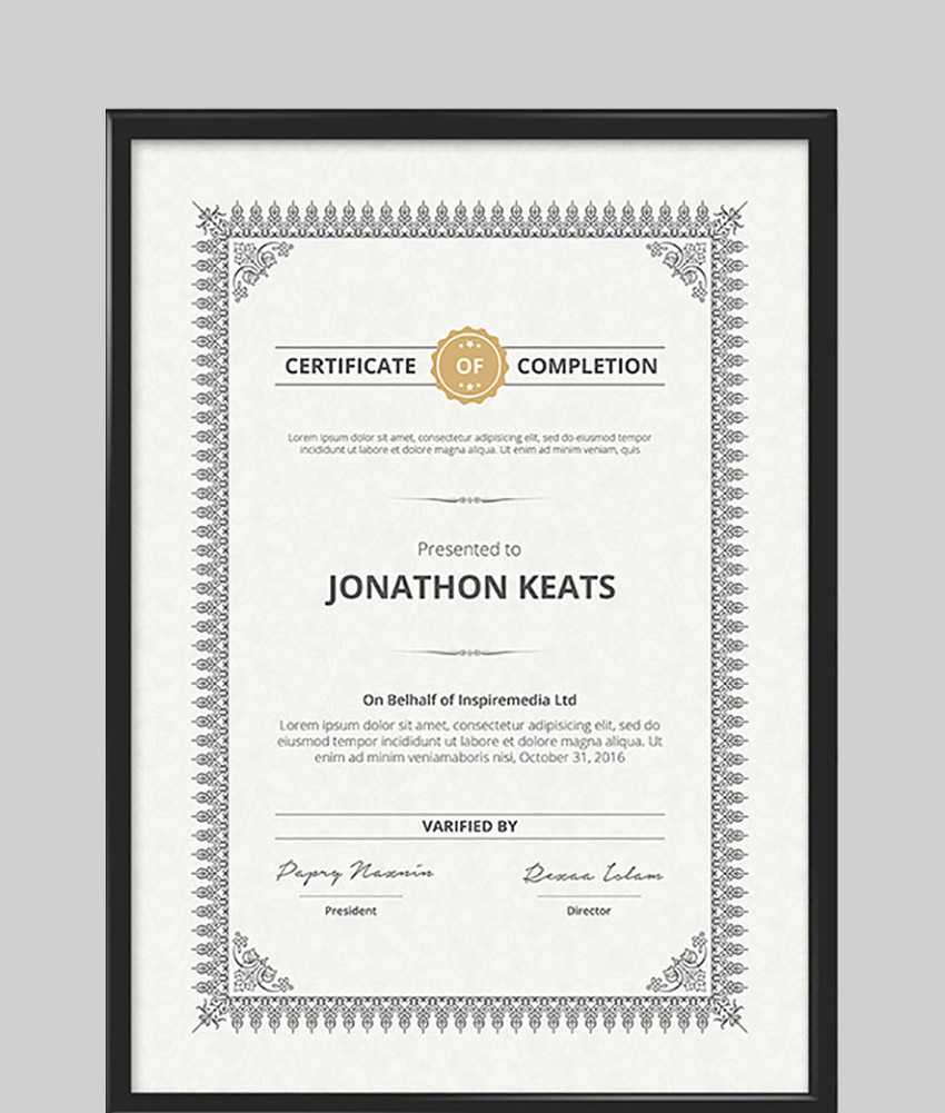 20 Best Word Certificate Template Designs To Award Intended For Certificate Of Achievement Template Word
