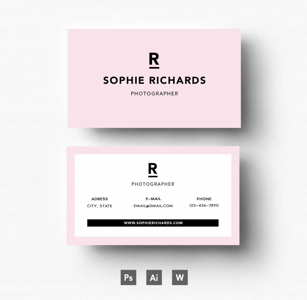 20 Examples Of A Stylish Business Card Photoshop Template In Name Card Template Photoshop