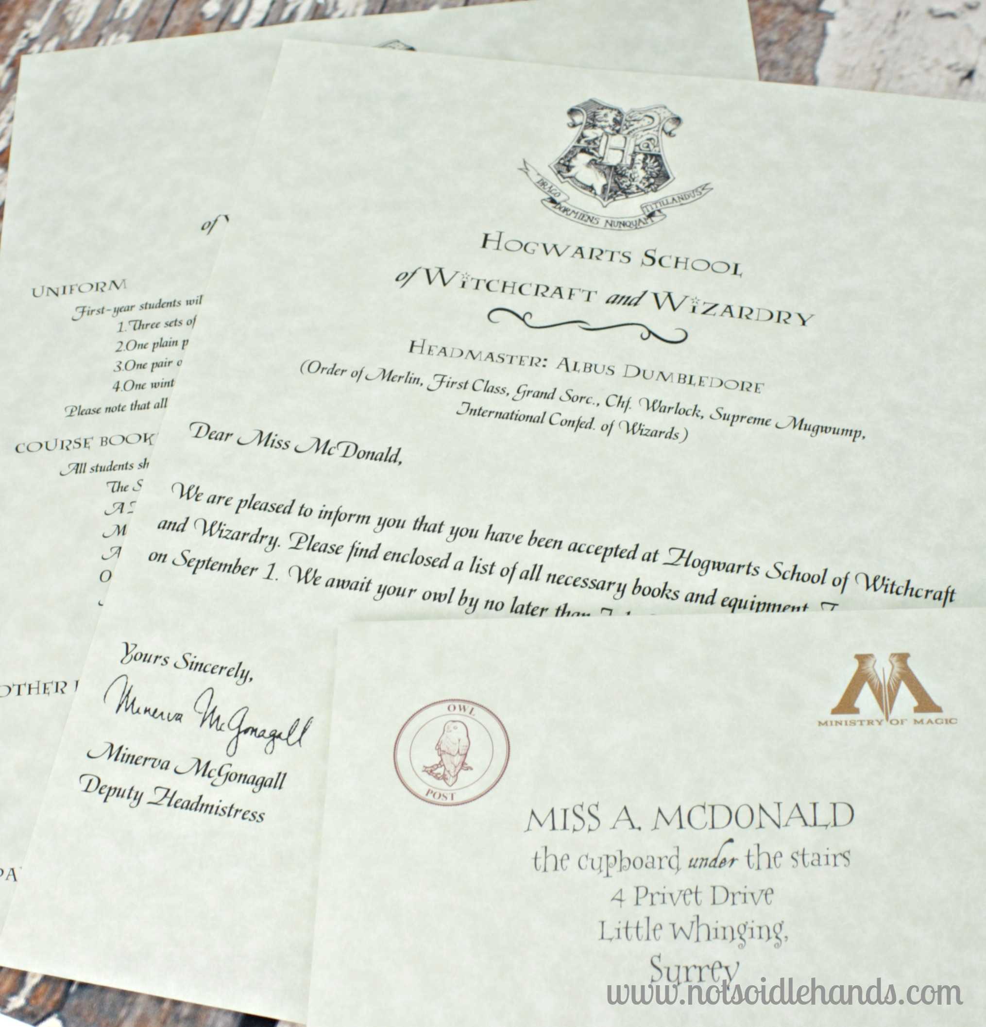 20+ Invitation Letter Birthday | Sowtemplate With Regard To Harry Potter Certificate Template