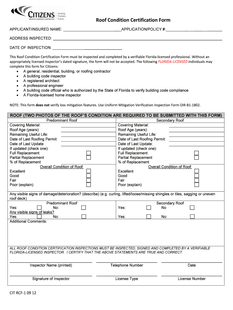 2012 2020 Form Citizens Rcf 1 Fill Online Printable With Regard To
