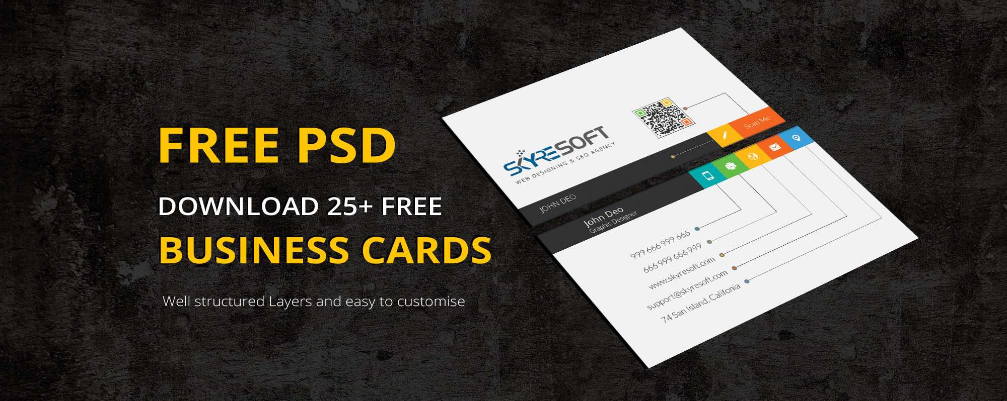 25 Creative Free Psd Business Card Templates 2019 Throughout Web Design Business Cards Templates