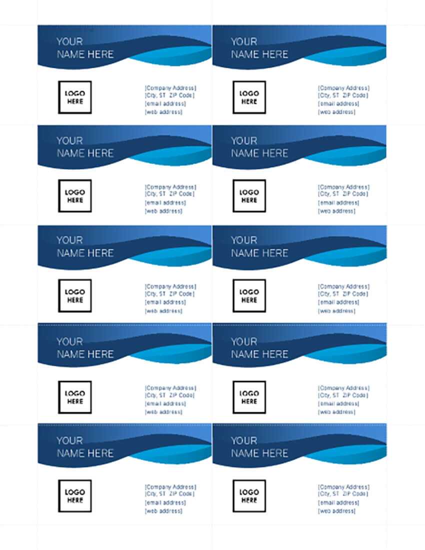 25+ Free Microsoft Word Business Card Templates (Printable For Word Template For Business Cards Free