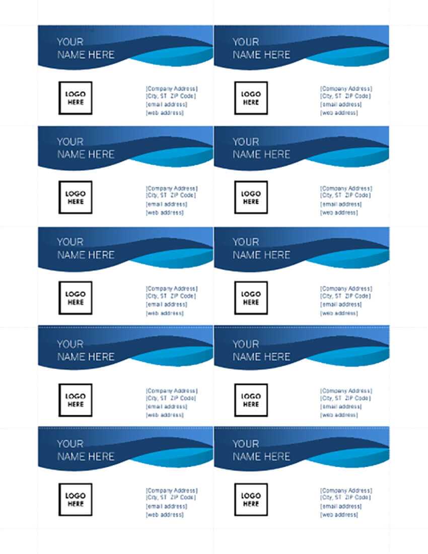 25+ Free Microsoft Word Business Card Templates (Printable Inside Free Blank Business Card Template Word