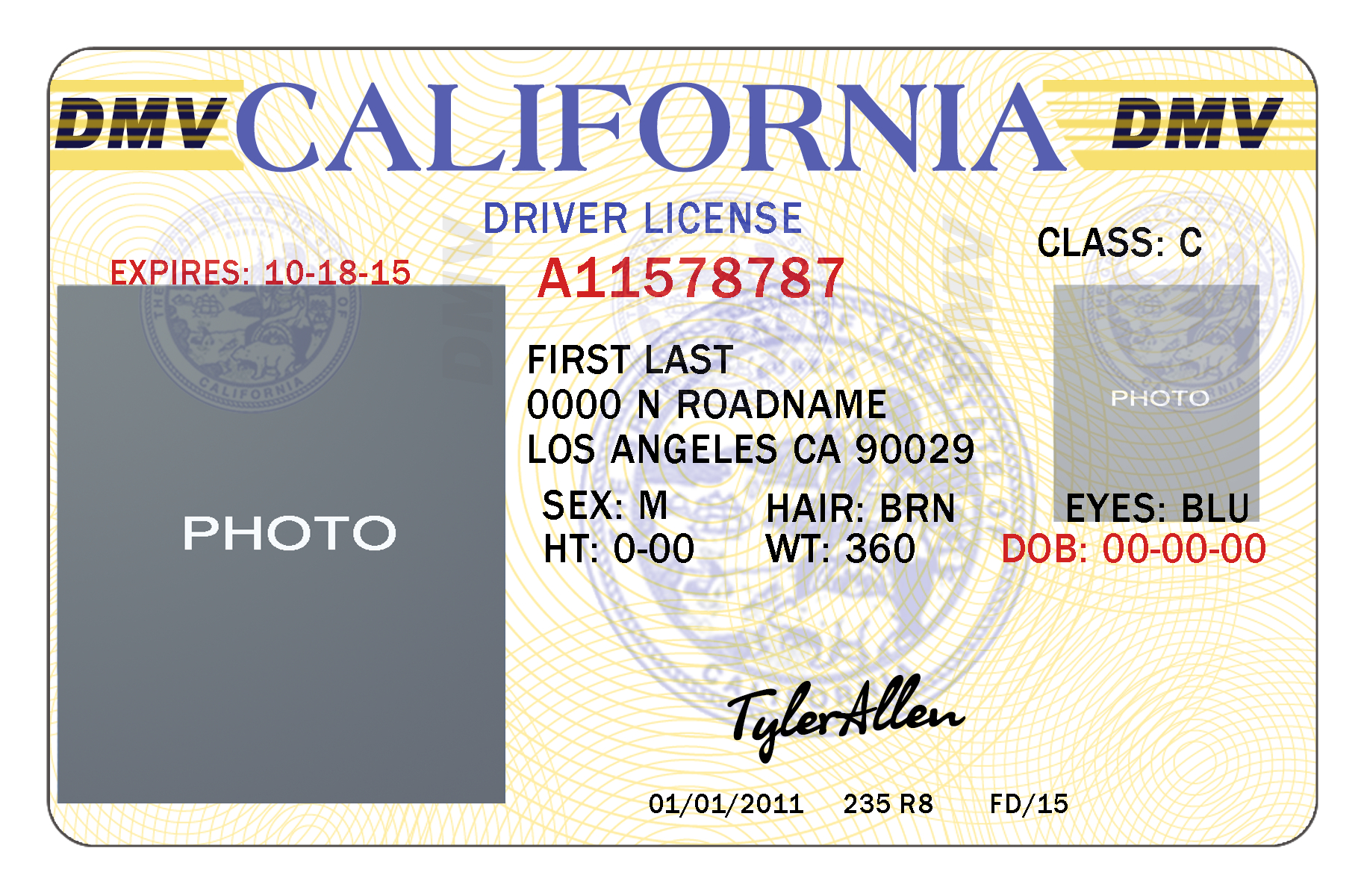 25 Images Of California Id Card Template Photoshop Intended For Texas Id Card Template