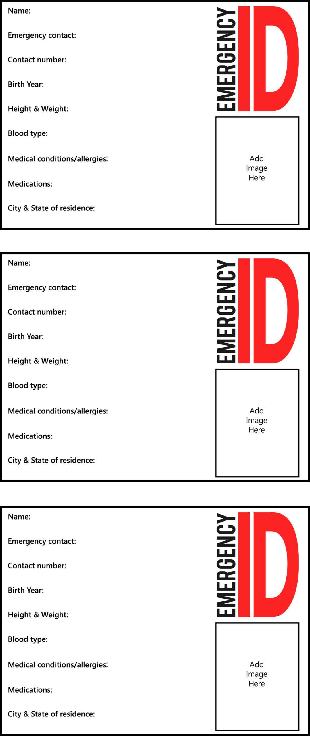 25 Images Of Fire Identification Card Template | Masorler Throughout In Case Of Emergency Card Template