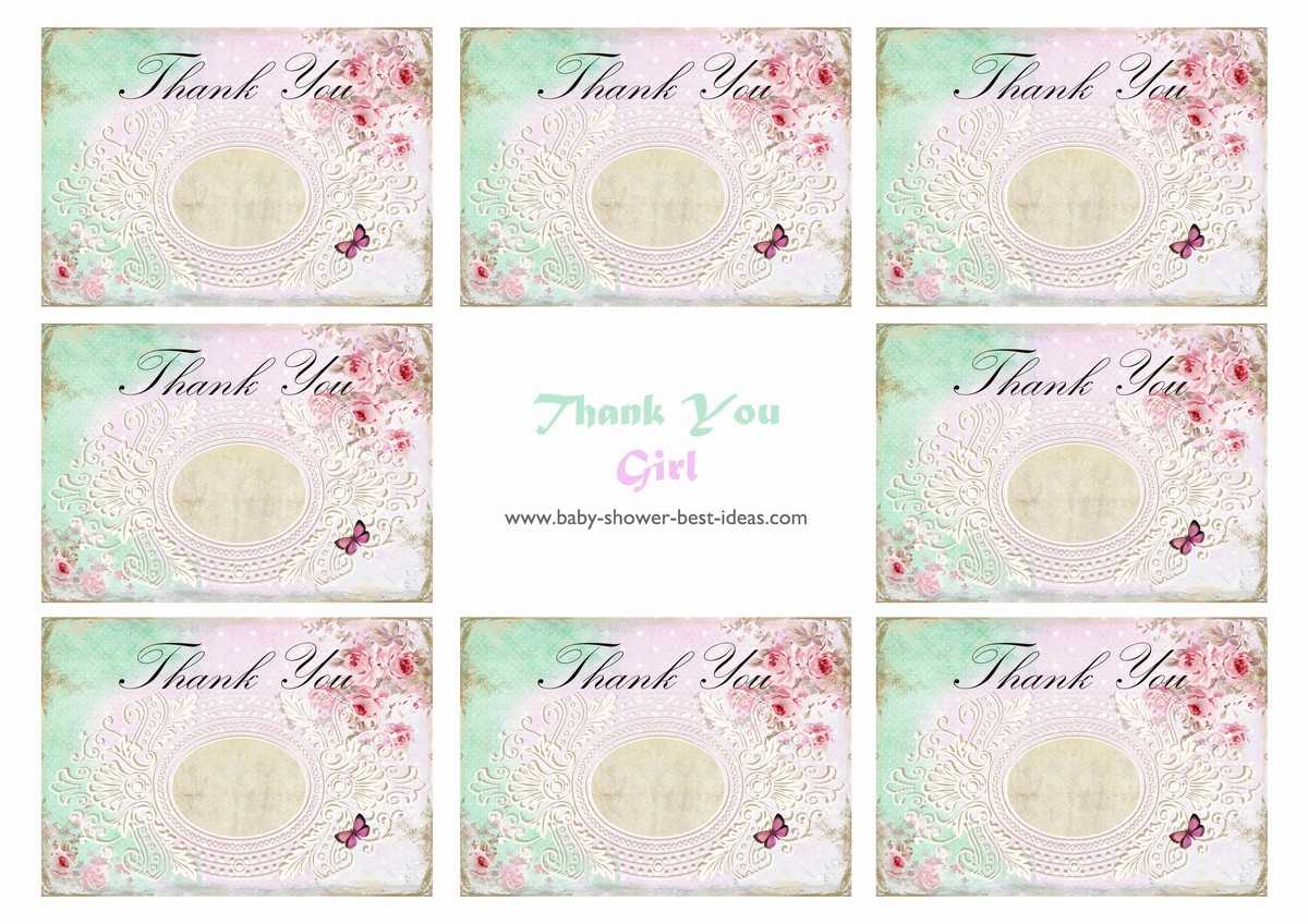 26 Lovely Baby Shower Card Printable – Baby Shower Inside Template For Baby Shower Thank You Cards
