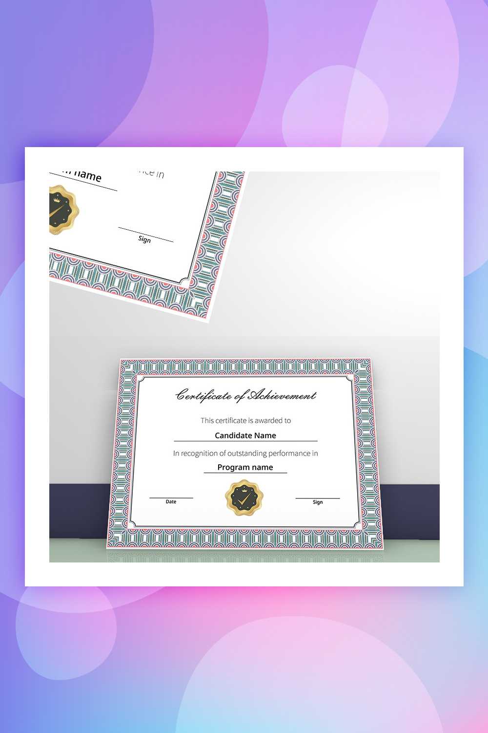 28 Attention Grabbing Certificate Templates – Colorlib Pertaining To No Certificate Templates Could Be Found