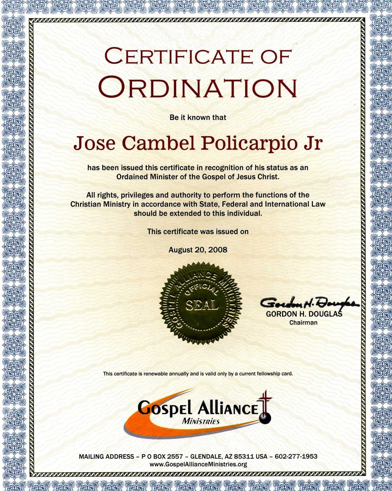 28+ [ Certificate Of Ordination Template ] | Elder For Ordination Certificate Template
