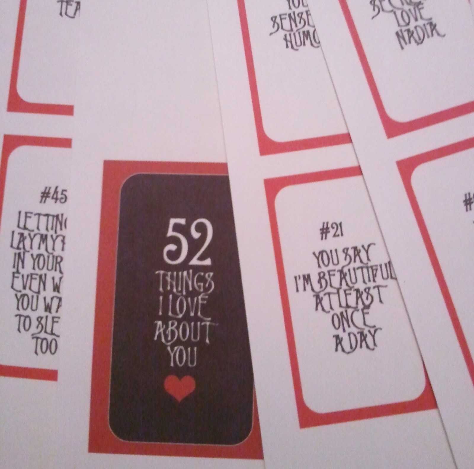 28 Images Of 52 Things Template | Vanscapital Inside 52 Things I Love About You Deck Of Cards Template