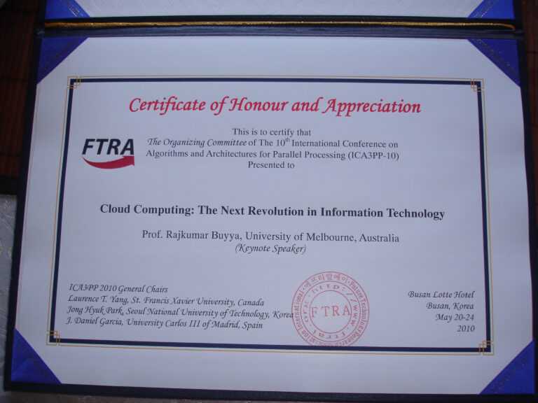 International Conference Certificate Templates