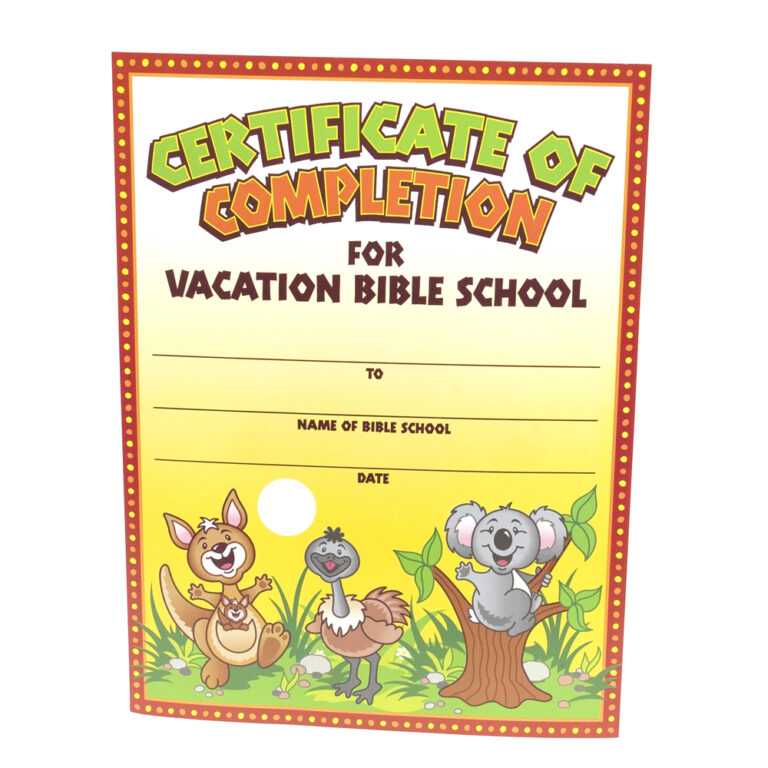 28 Vbs Certificate Template Vacation Bible School Inside Free 
