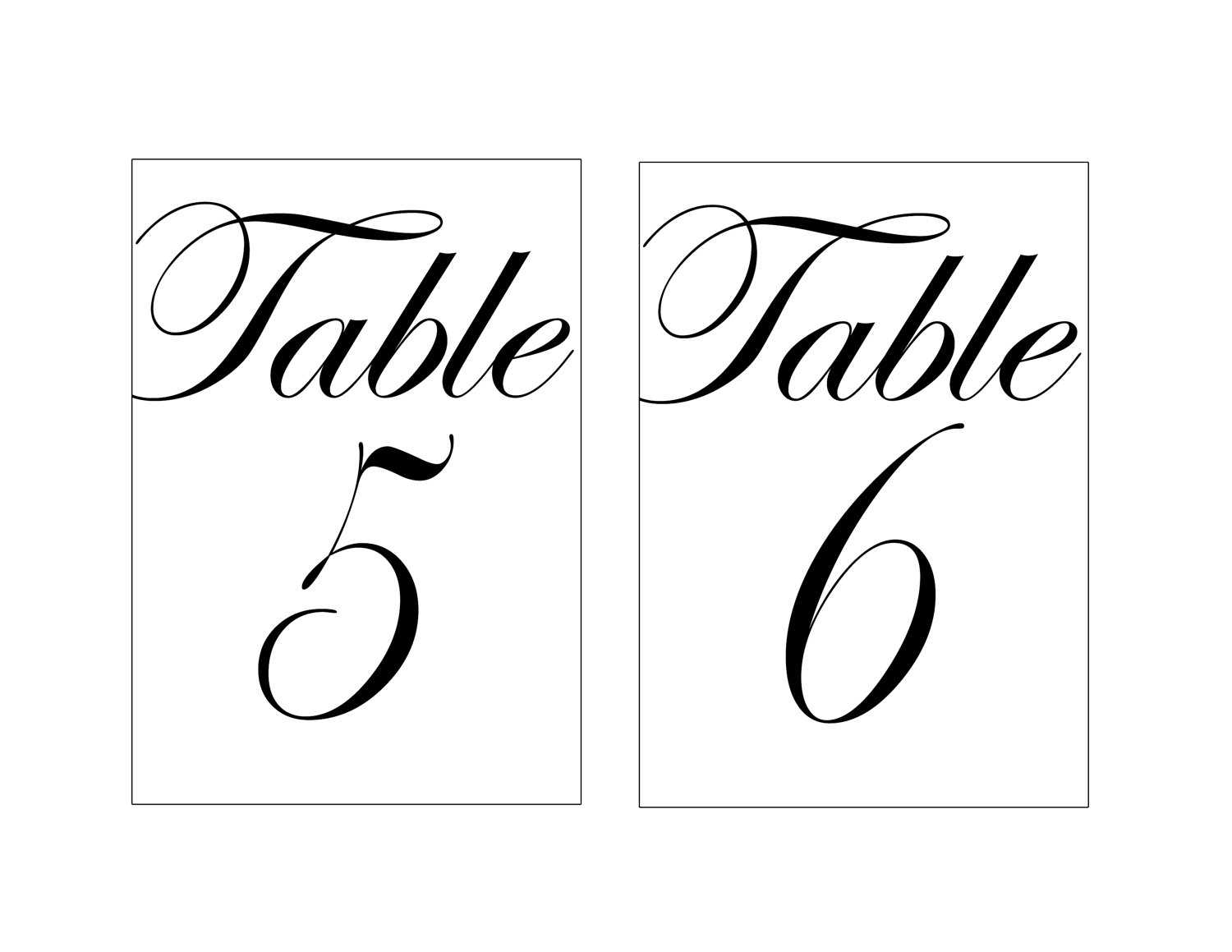 28+ [ Wedding Table Number Templates Free ] | Best Photos Of Pertaining To Table Number Cards Template