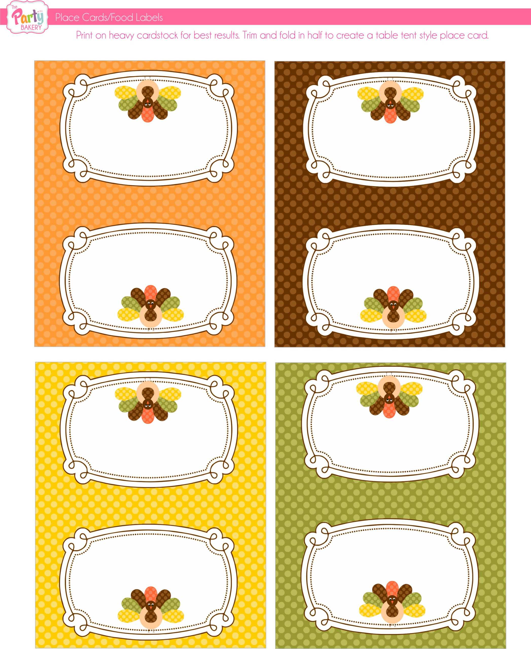29 Images Of Thanksgiving Label Template Free | Migapps For Thanksgiving Place Cards Template