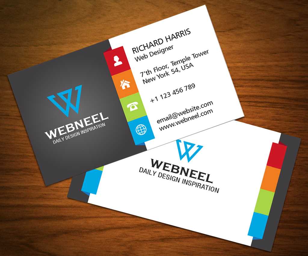 3 Colorful Corporate Business Card Template – Freedownload For Web Design Business Cards Templates