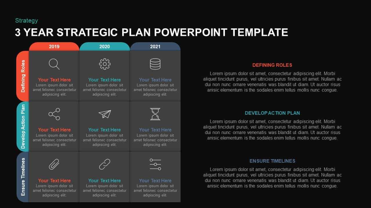 3 Year Strategic Plan Powerpoint Template & Kaynote Within Strategy Document Template Powerpoint