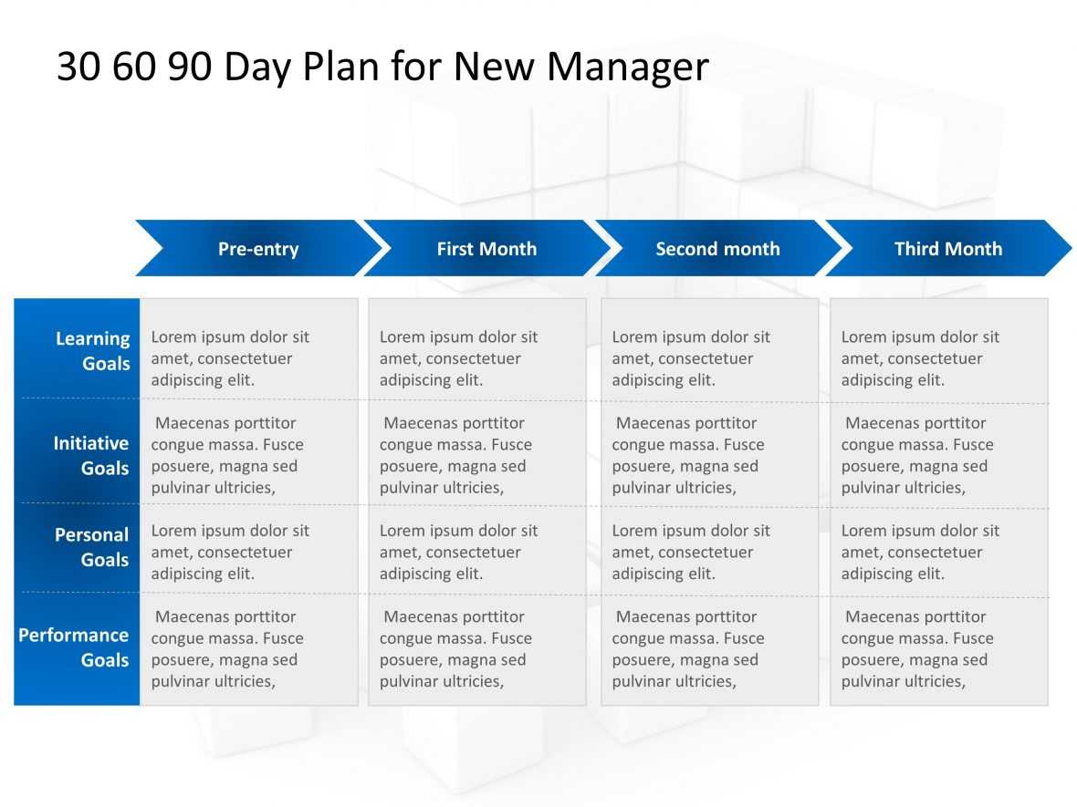 30 60 90 Day Plan For New Manager | 30 60 90 Day Plan Within 30 60 90 Day Plan Template Powerpoint