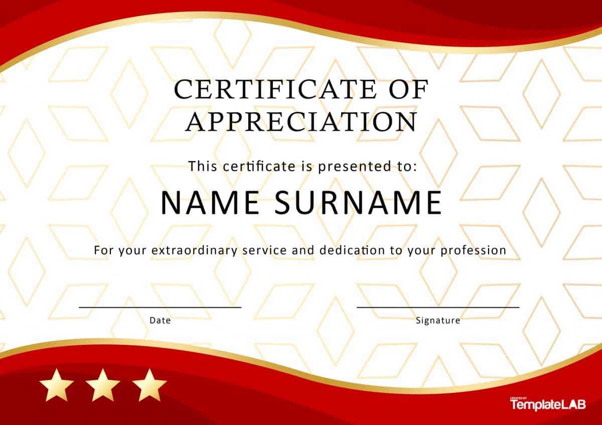 30 Free Certificate Of Appreciation Templates And Letters For Pageant Certificate Template
