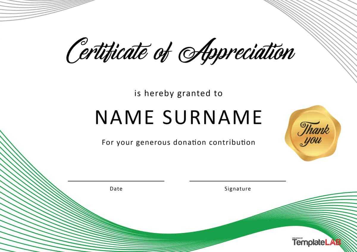 30 Free Certificate Of Appreciation Templates And Letters Inside Free Template For Certificate Of Recognition