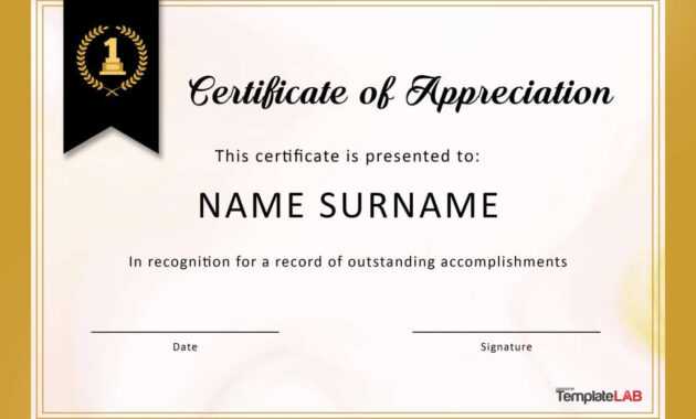 30 Free Certificate Of Appreciation Templates And Letters inside Good Job Certificate Template