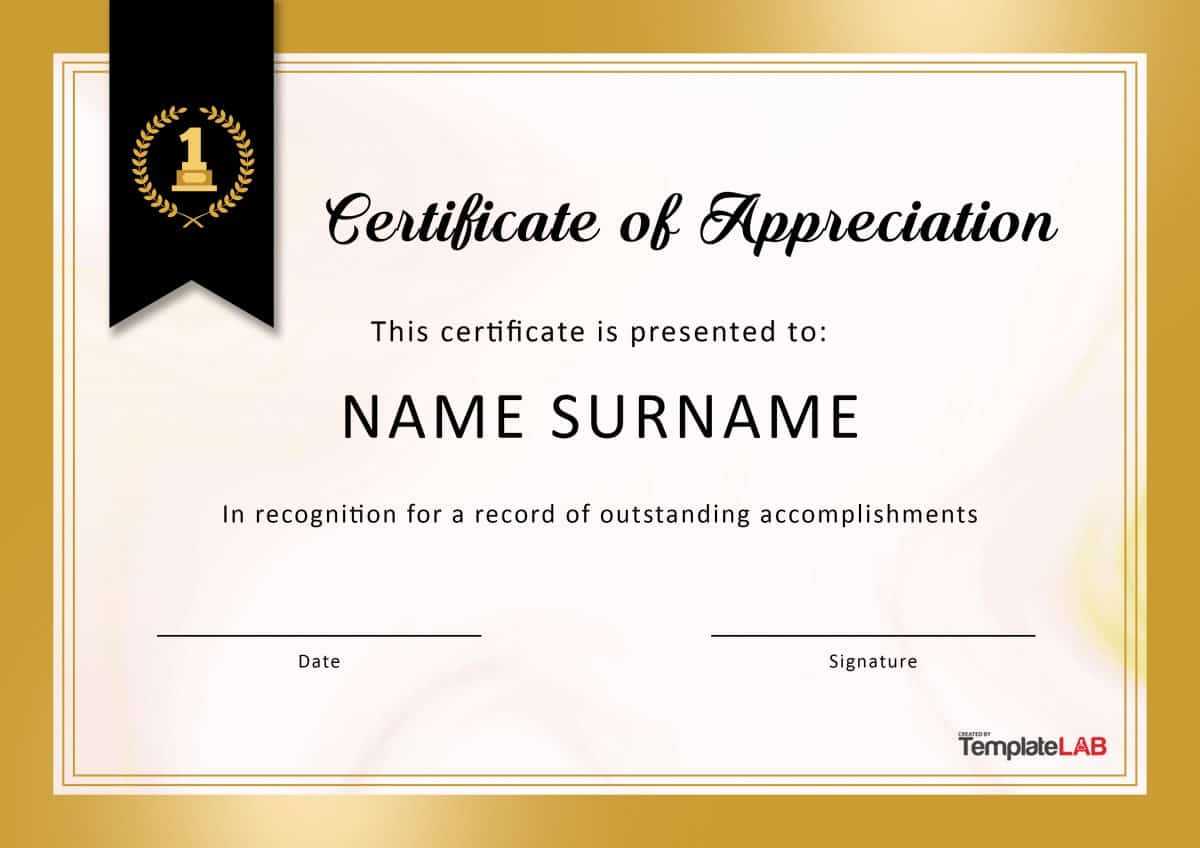 30 Free Certificate Of Appreciation Templates And Letters Pertaining To Best Performance Certificate Template