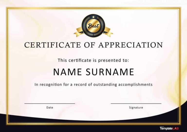 30 Free Certificate Of Appreciation Templates And Letters With Best