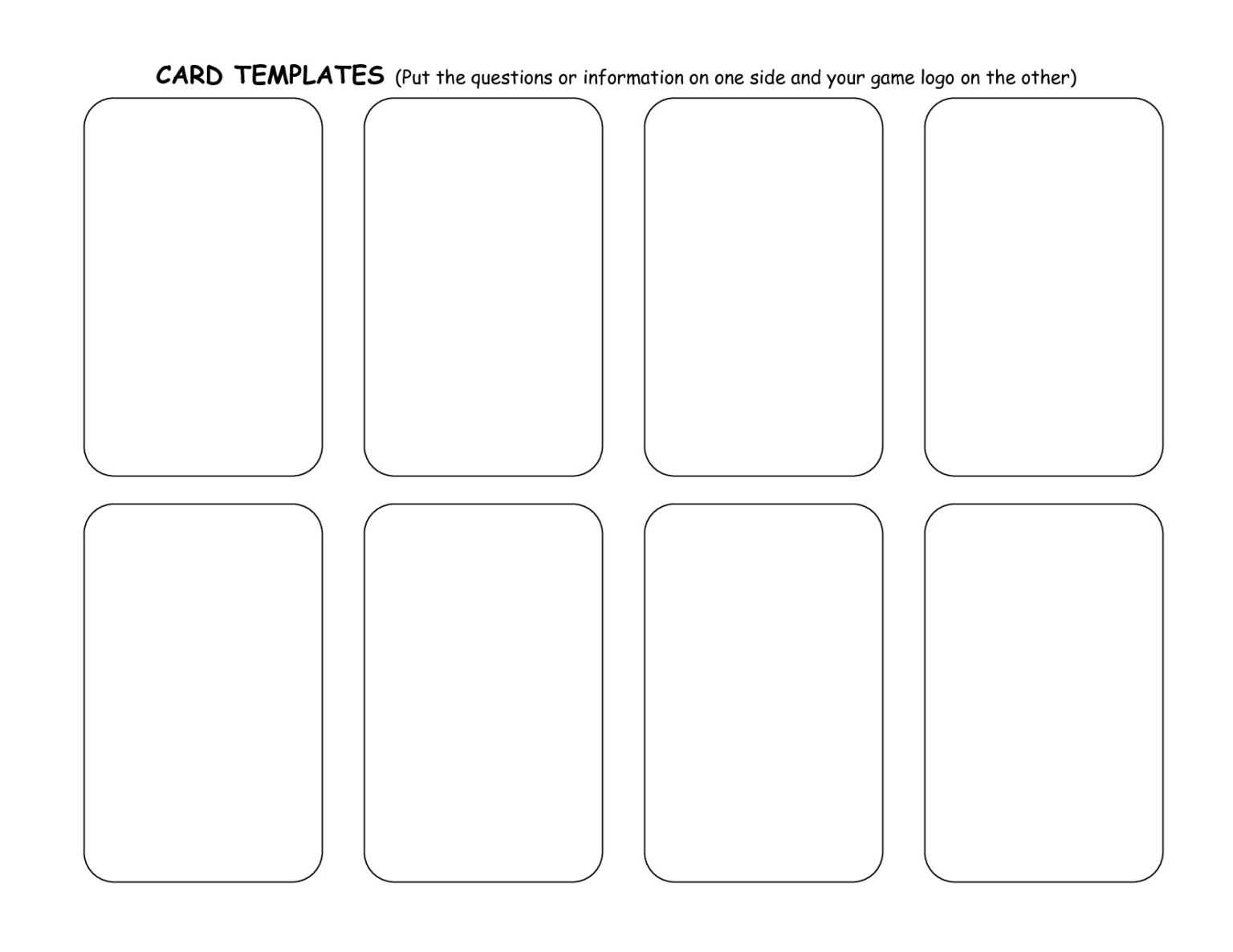 Free Printable Playing Cards Template – Sample.gelorailmu.com