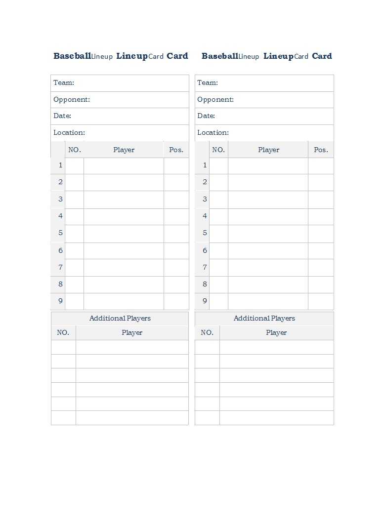 33 Printable Baseball Lineup Templates Free Download Pertaining To 