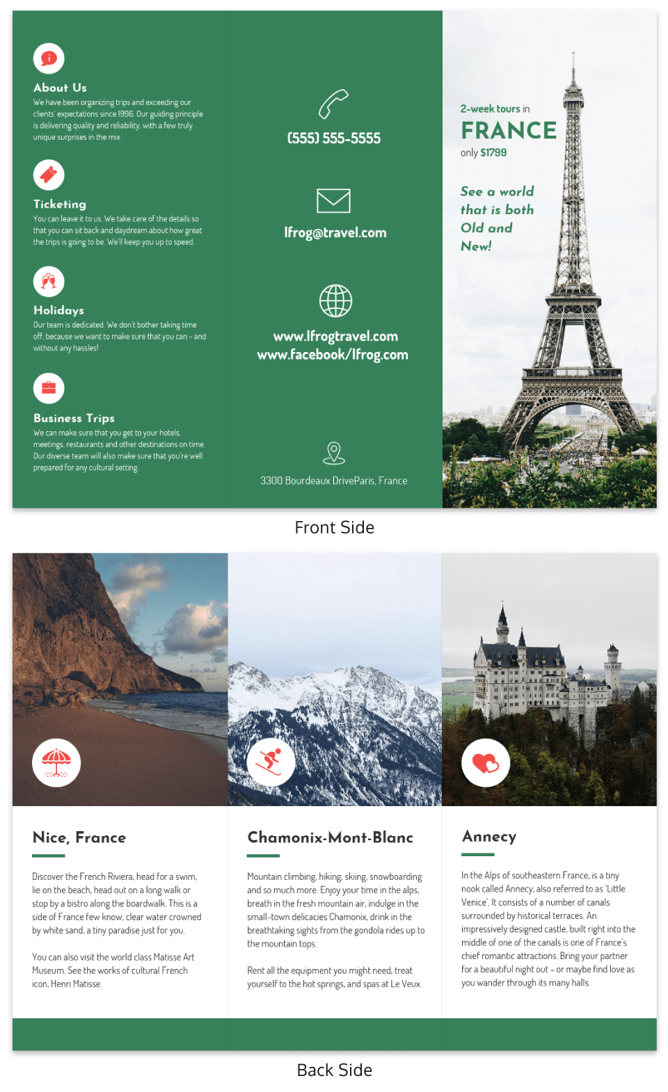35+ Marketing Brochure Examples, Tips And Templates – Venngage Regarding Travel Brochure Template For Students
