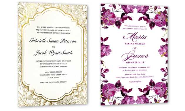 35+ Wedding Invitation Wording Examples 2020 | Shutterfly with Sample Wedding Invitation Cards Templates