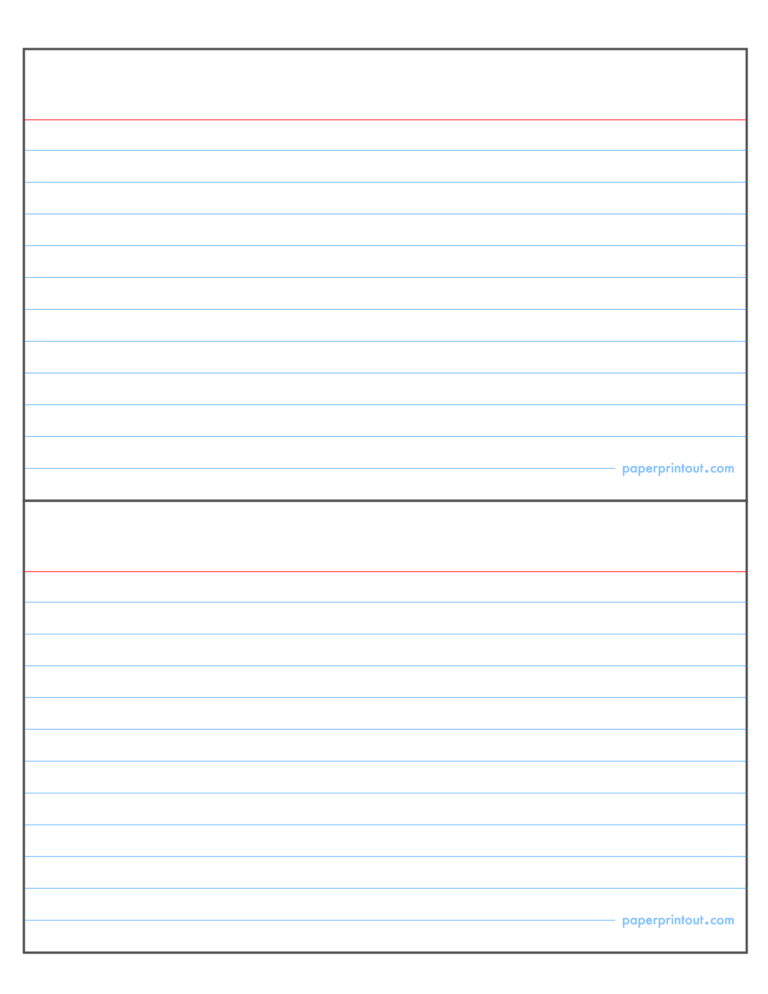 3X5 Note Card Template For Word