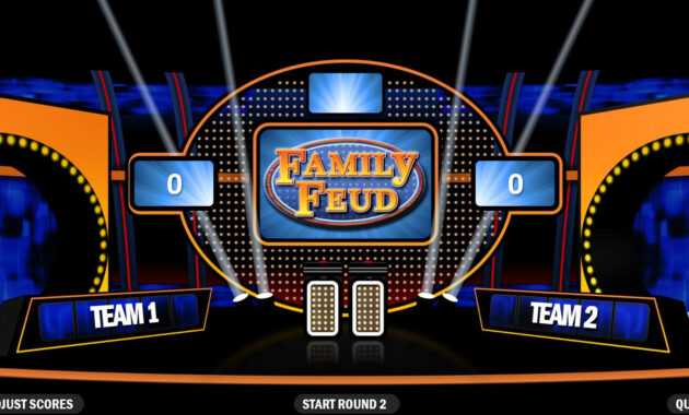 4 Best Free Family Feud Powerpoint Templates regarding Family Feud Powerpoint Template With Sound