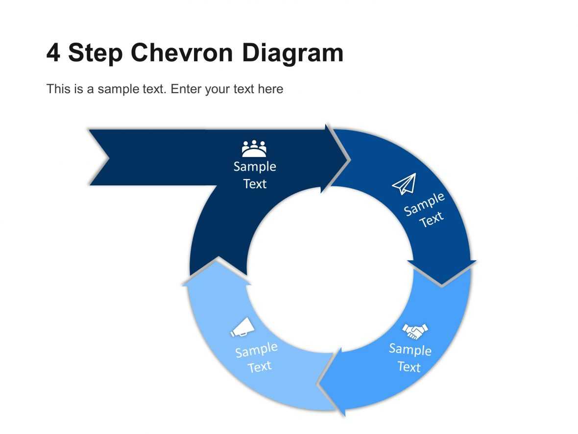 4 Step Circular Chevron Diagram Template | Chevron With Regard To Powerpoint Chevron Template