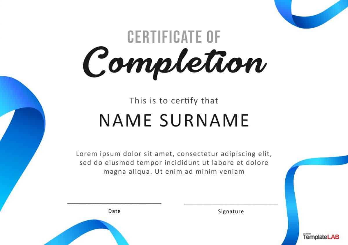 40 Fantastic Certificate Of Completion Templates [Word In Certificate Of Participation Template Word
