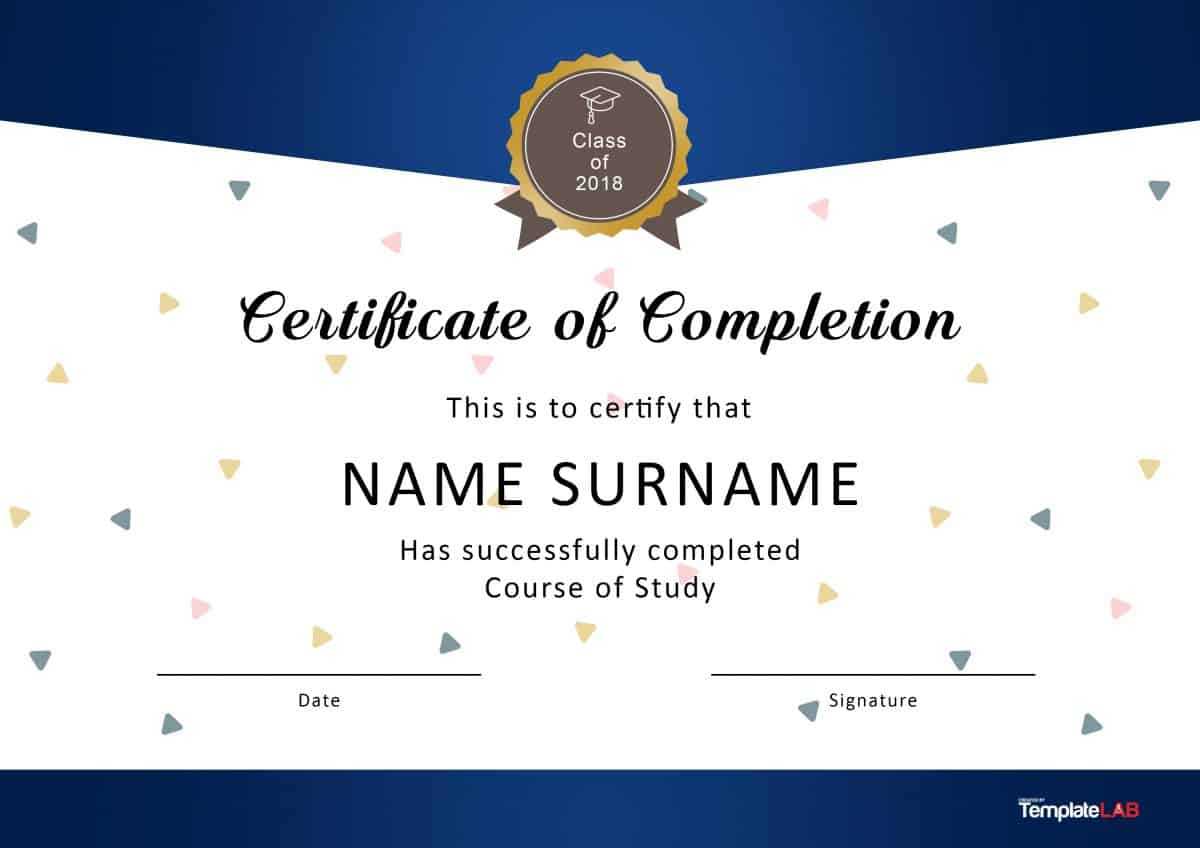 40 Fantastic Certificate Of Completion Templates [Word Throughout Blank Certificate Of Achievement Template