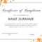 40 Fantastic Certificate Of Completion Templates [Word With 5Th Grade Graduation Certificate Template
