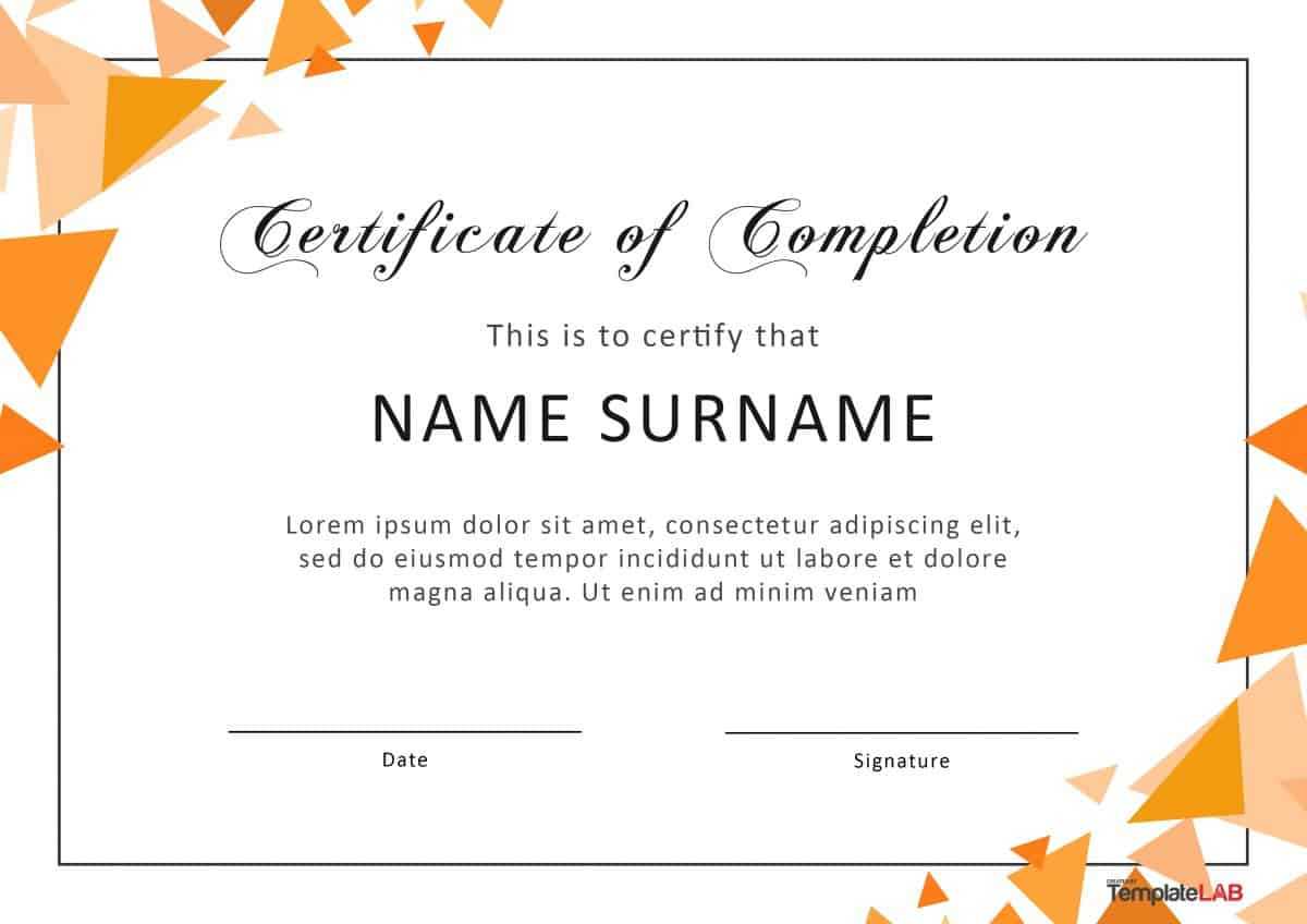 40 Fantastic Certificate Of Completion Templates [Word With Regard To Certificate Of Participation Template Ppt