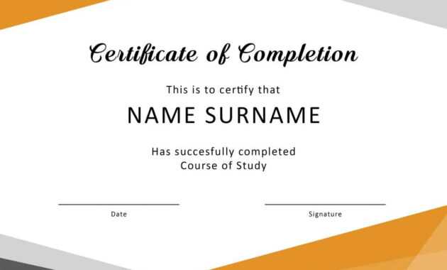 40 Fantastic Certificate Of Completion Templates [Word with regard to Class Completion Certificate Template