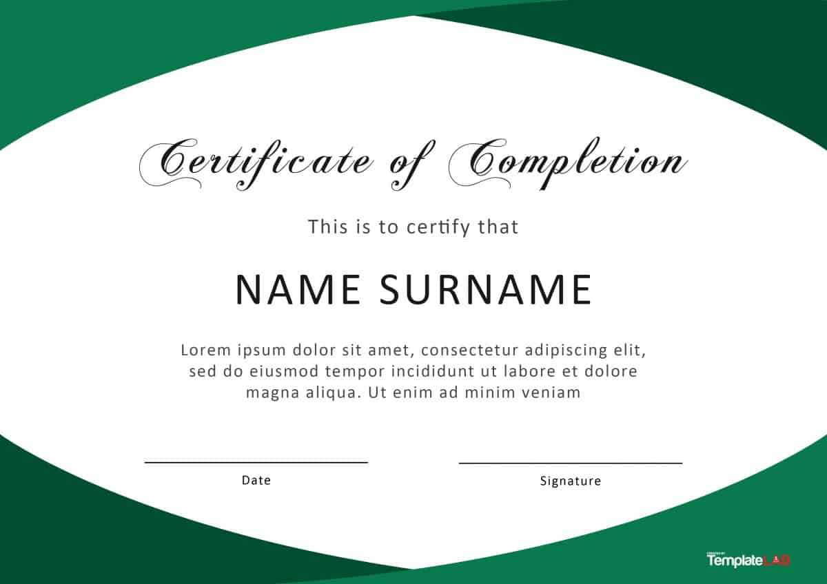 40 Fantastic Certificate Of Completion Templates [Word Within Certificate Of Completion Word Template