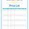 40 Free Price List Templates (Price Sheet Templates) ᐅ In Rate Card Template Word