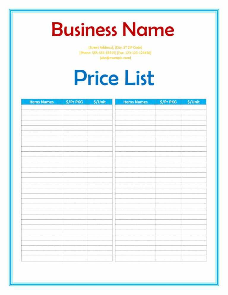 40-free-price-list-templates-price-sheet-templates-in-rate-card