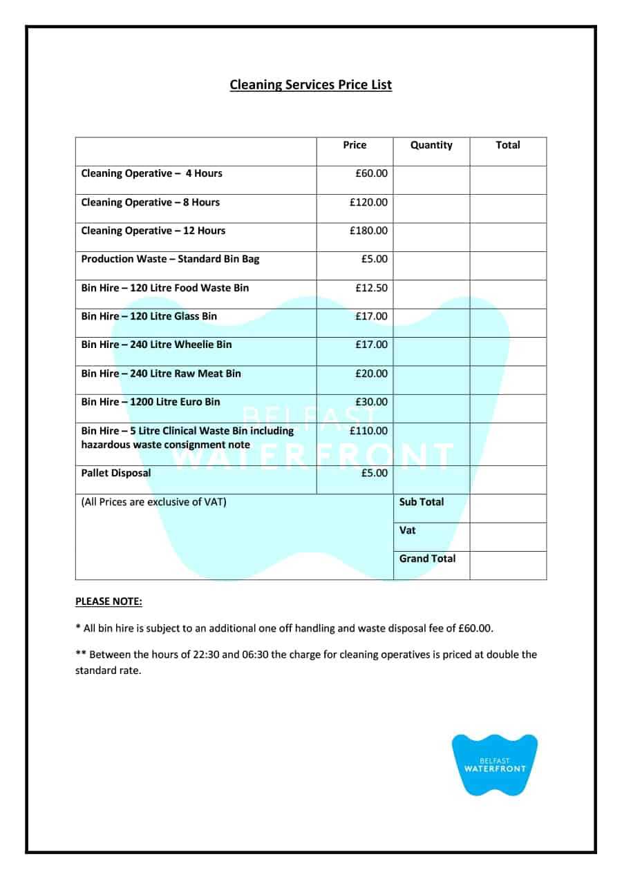 40 Free Price List Templates (Price Sheet Templates) ᐅ Throughout Rate Card Template Word