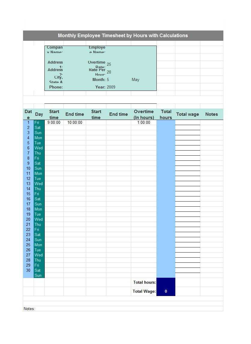 40 Free Timesheet Templates [In Excel] ᐅ Template Lab Intended For Sample Job Cards Templates