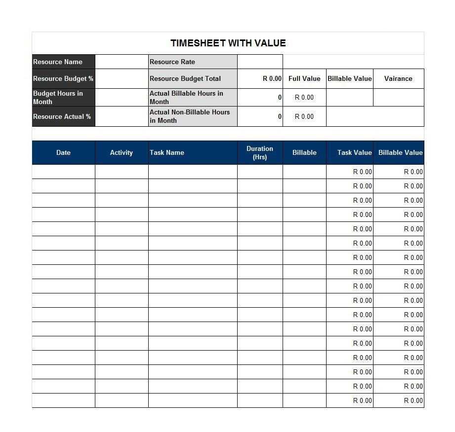 40 Free Timesheet Templates [In Excel] ᐅ Template Lab Throughout Sample Job Cards Templates