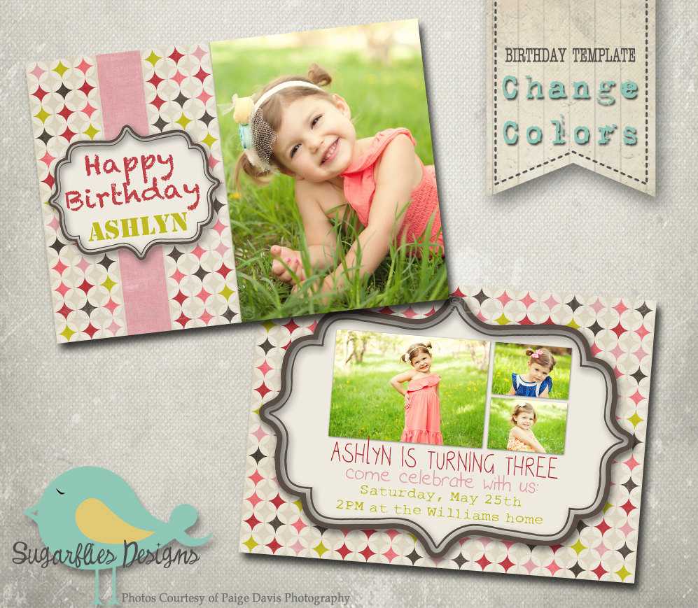 40Th Birthday Ideas: Birthday Invitation Template For Photoshop Within Photoshop Birthday Card Template Free