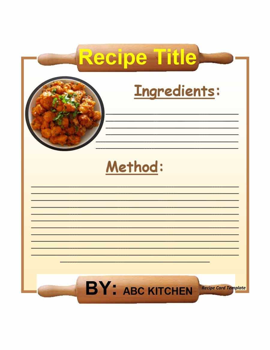 44 Perfect Cookbook Templates [+Recipe Book & Recipe Cards] For Free Recipe Card Templates For Microsoft Word