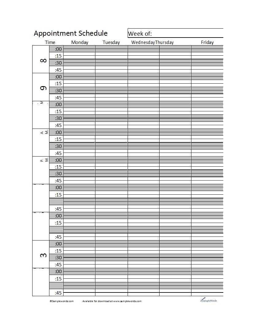 45 Printable Appointment Schedule Templates [& Appointment Throughout Medical Appointment Card Template Free