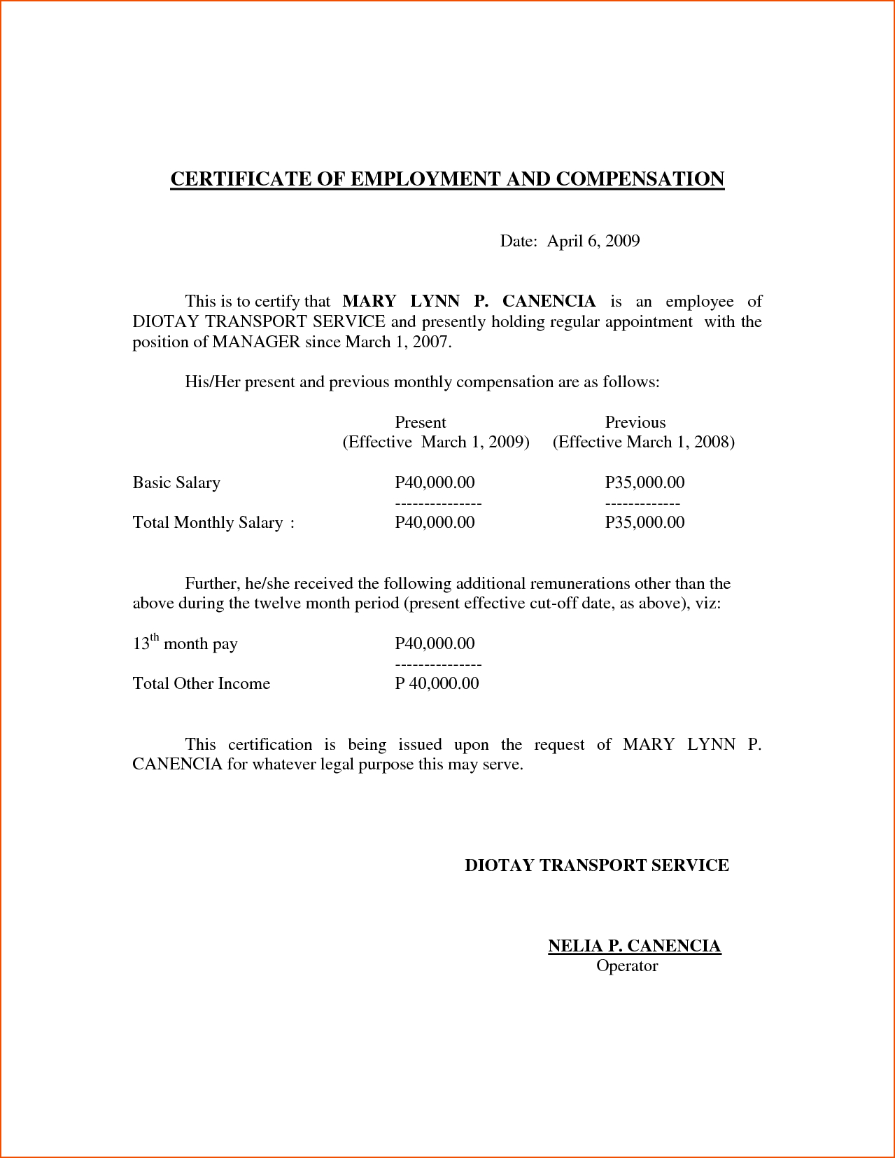 5+ Certificate Of Employment Template – Bookletemplate With Regard To Template Of Certificate Of Employment
